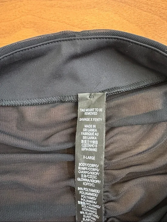 Savage x Fenty RUCHE HOUR LONG-SLEEVE ZIP TOP Sheer Size XL - Picture 10 of 11